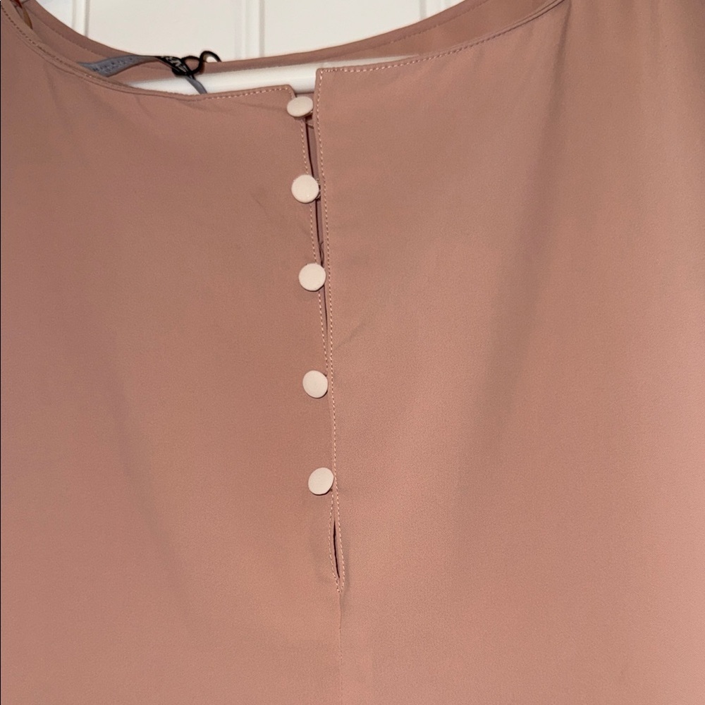 NWT Zara Blush & Cream Colorblock Oversized Blouse - Picture 8 of 11